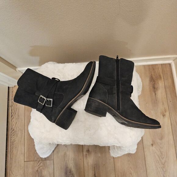 Korks Women's Suede Leather Friar Ankle Harness Boots Size 9.5 - Picture 5 of 9